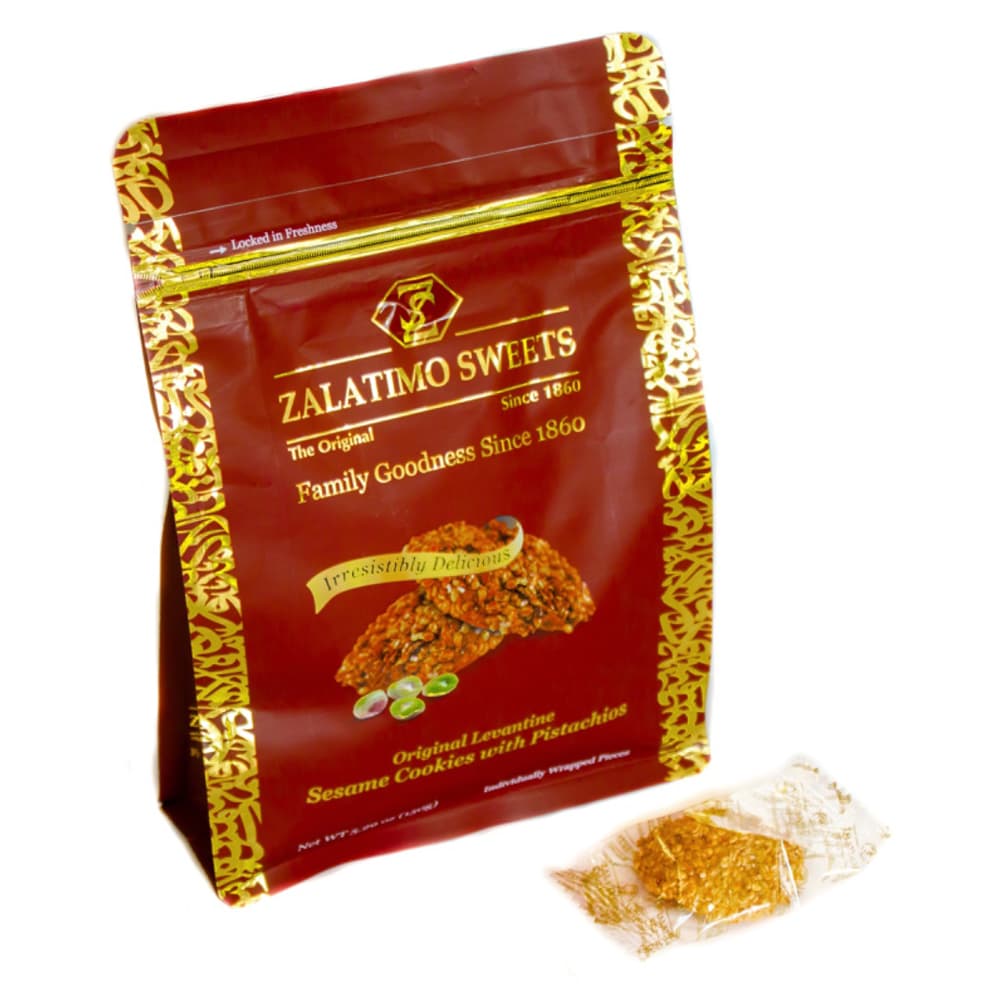 Zalatimo Sesame Cookies with Pistachio 150 gm