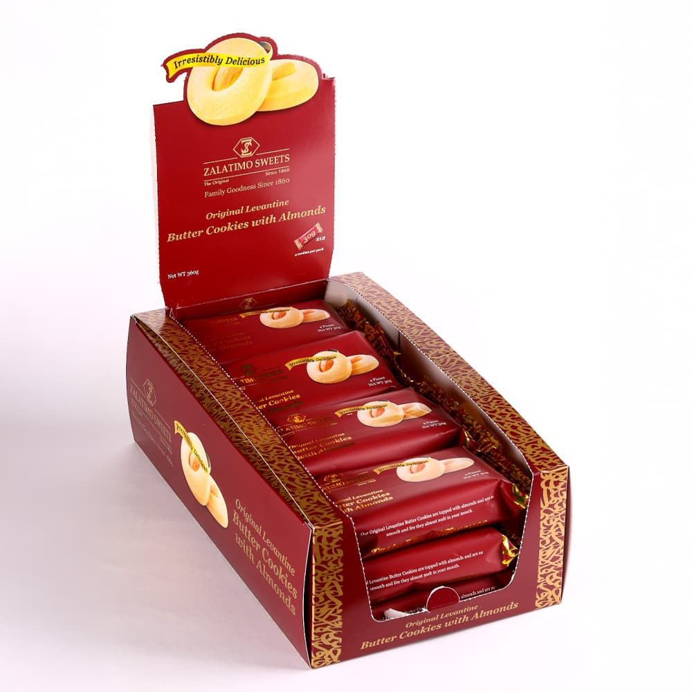 Zalatimo Original Levantine Butter Cookies with Almonds 360 gm