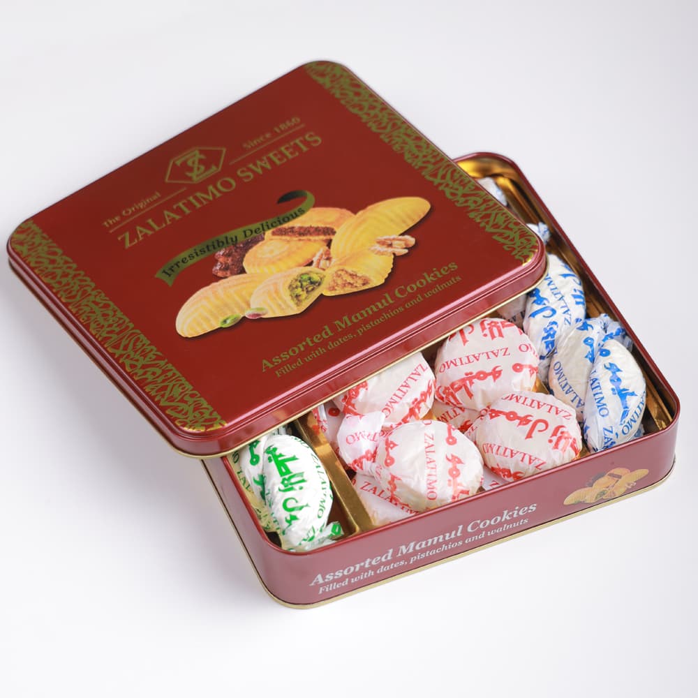 Zalatimo Assorted Mamoul Cookies filled with Dates, Pistachios & Walnuts 780 gm