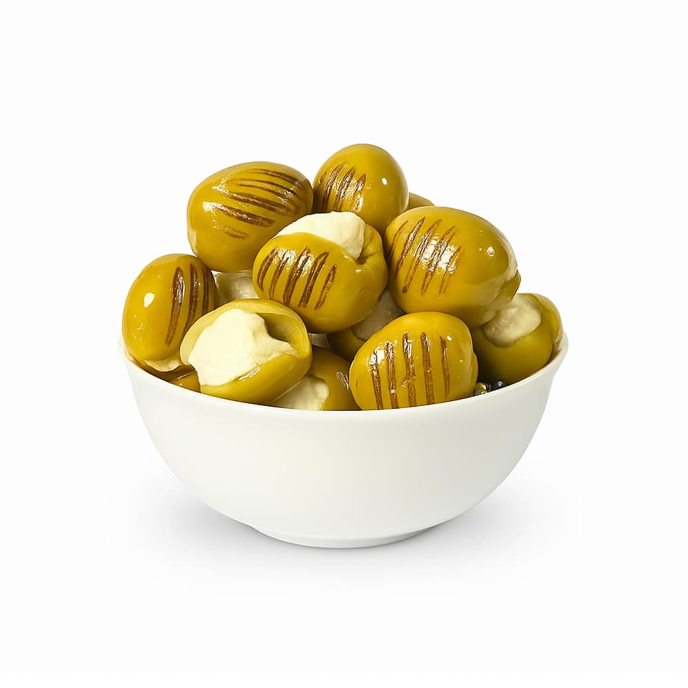 Grilled Olive stuffed with Labane