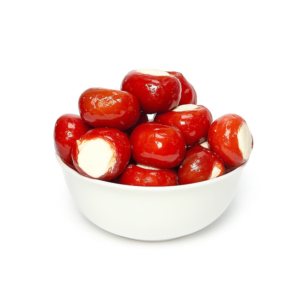 Pickles stuffed with labneh